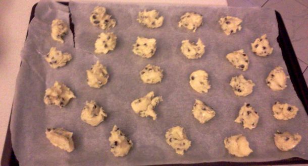 preparazione cookies con cioccolato step 3