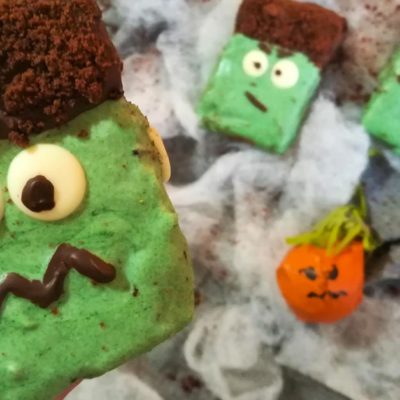 ricetta dei brownies frankenstein di halloween