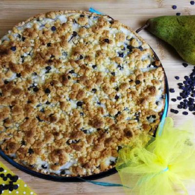 ricetta sbriciolata con ricotta pere e cioccolato
